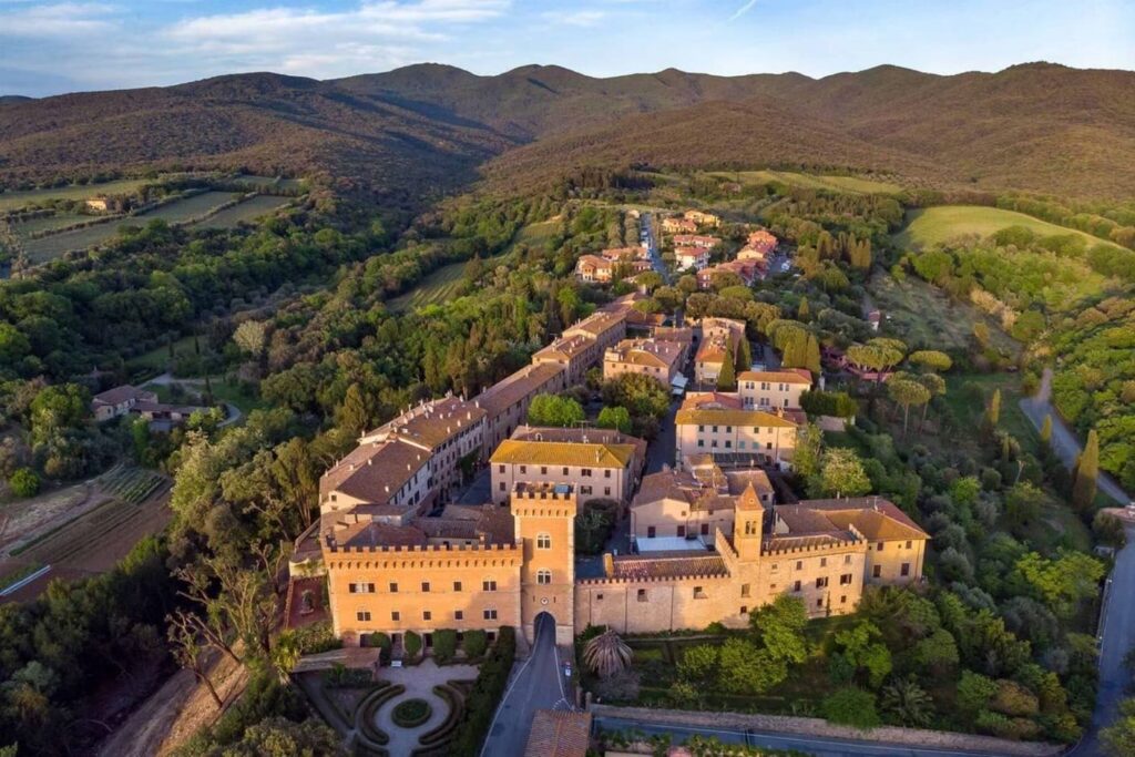 Bolgheri, a small medieval village at the foot of the hills